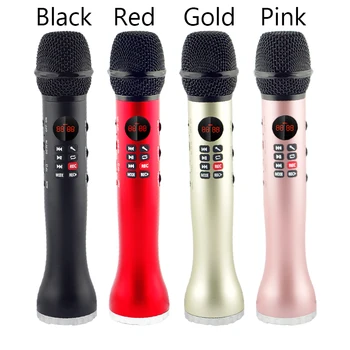 

Karaoke Microphone Wireless 9W Portable Bluetooth Speaker 2-in-1 Handheld Sing Recording KTV Player Support TF Card LED Display