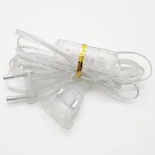 AC220V 2,5 м ЕС вилка удлинитель ВКЛ/ВЫКЛ провод для струнных огней электронных устройств