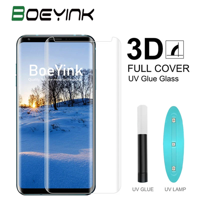 BoeYink UV закаленное стекло для LG V30 V40 V50 G7 ThinQ Защитная пленка экрана полное покрытие