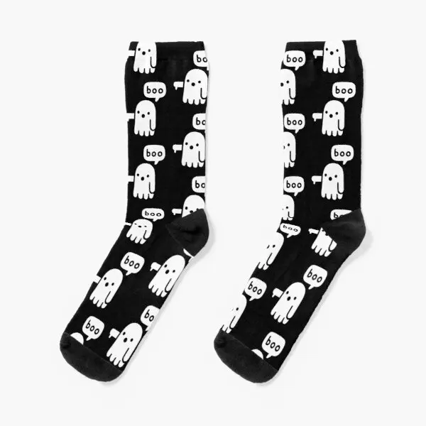 Ghost Of Disapproval Crew Socks Cute Cartoon Pattern Girls Mens Best Winter Black Comfortable Unisex Autumn Funny Breathable | Женская