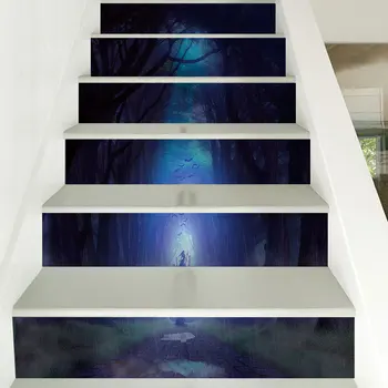 

Removable Witch Sticker Self Adhesive Staircase Halloween Waterproof Sticker Wall Decorations New