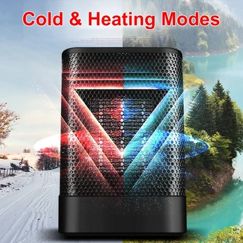 

Mini Electric Heater 220V 2 in 1 Warmer Heating Office Desktop Over-Heat Protection Economic Electric Heater Fan Home Winter