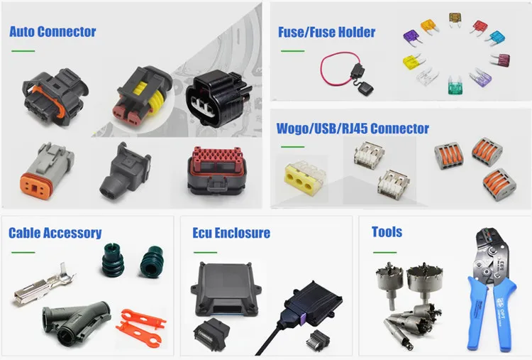 Description Picture 5 of item50/Kits 2Pin Way AMP Tyco Super Sealed Electrical Wire Auto Connector Plug for Sealed Electrical Xenon lamp