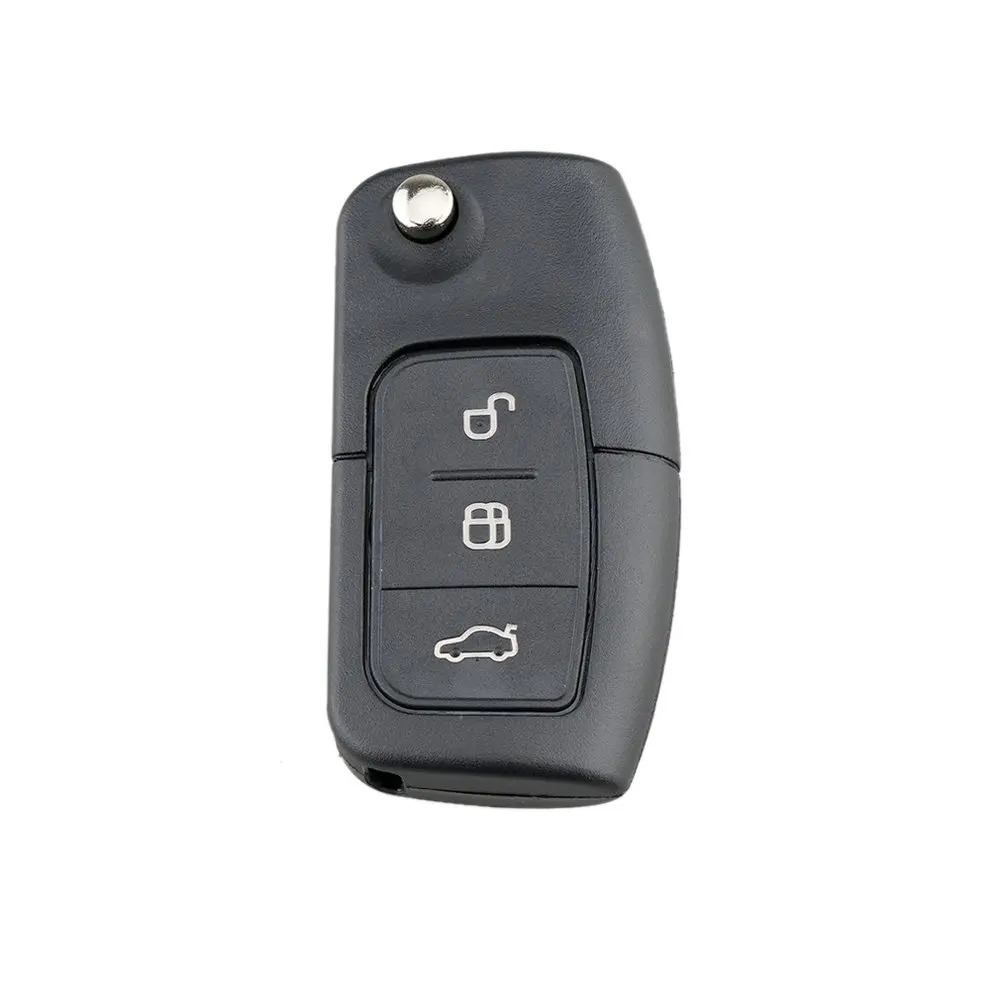 

Fits For Ford Focus Fiesta Mondeo 3 Button Flip Remote Key Fob Case Flat Blade Key Folding Key Shell Flat Embryo