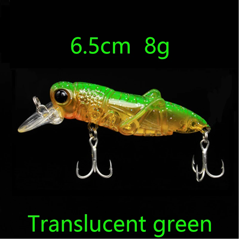 Приманка Luya omnipotent Mino насекомое grasshopper приманка для рыбалки Карп зеленая Карп трава Карп Рыба для дома 8 грамм свежей воды - Цвет: 6.5cm  8g