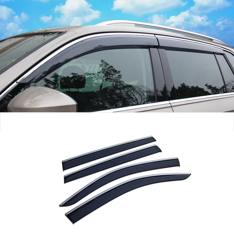 Lsrtw2017 PC Car Window Rain Shade Trims for Volkswagen Tiguan Interior Accessories - Название цвета: product picture