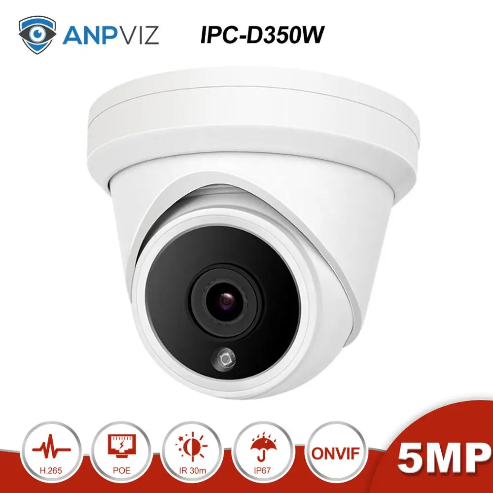 

Anpviz(Hikvision Compatible) IPC-D350 5MP POE IP Camera Home/Outdoor Security CCTV Video Surveillance DHCP ONVIF P2P