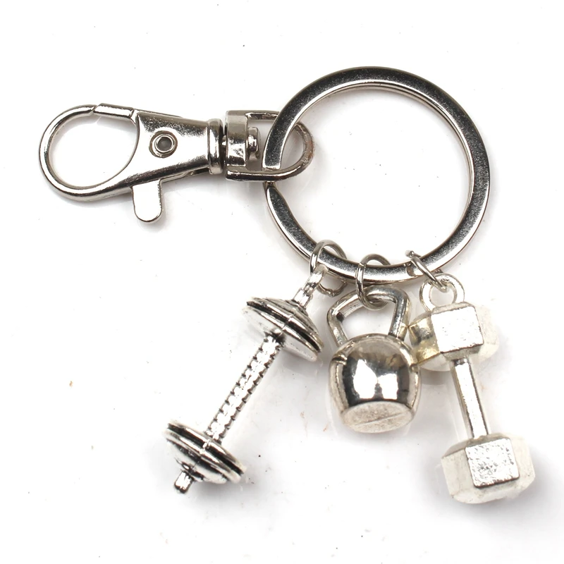 New Hot Fashion Accessories Keychain Mini Dumbbell Discus Barbell Keychain Fitness Charm Keychain Designer Gift Coach Souvenir