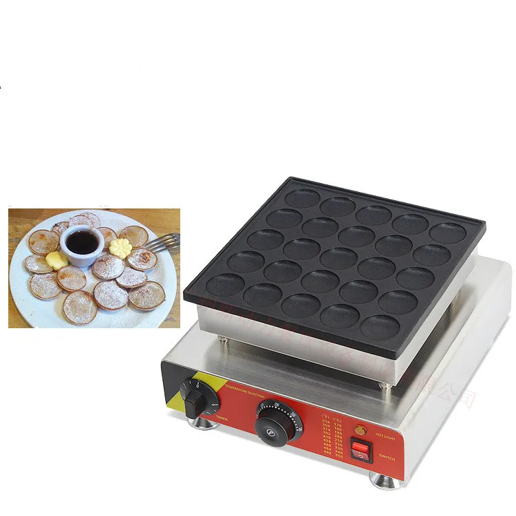  Free shipping 110v 220v 25 Holes Poffertjes Grill Dutch Waffle Maker Mini Pancake Machine