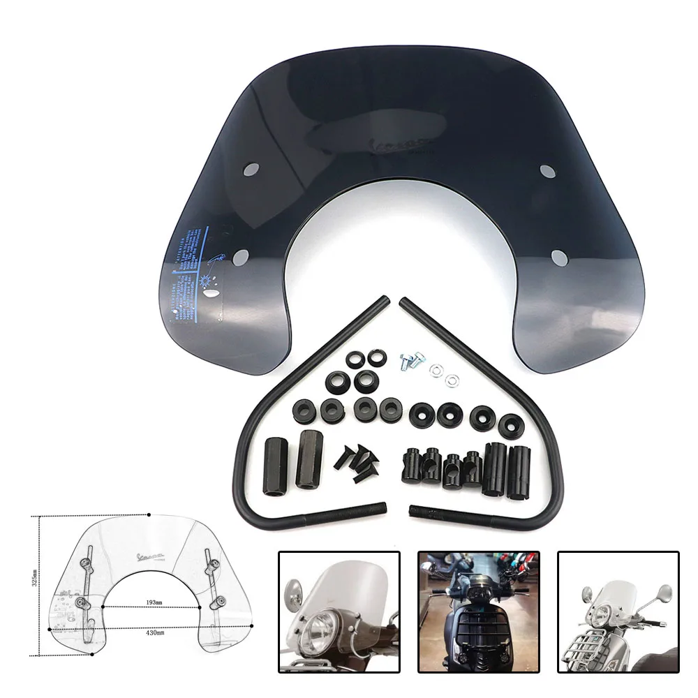 X-CLASS, мотоцикл, прозрачное ветровое стекло, лобовое стекло, кронштейн, солнцезащитный козырек для Vespa Primavera 150, 44,5x28 см