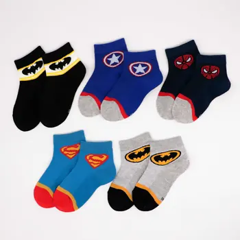 

2019 Summer New Avengers 4 Children Socks Cotton Cartoon Mesh Boys Socks Girls socks 1-9 Year Kids Socks 5 Pairs / Lot