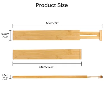 

Adjustable Expandable Dividers Bamboo Drawer Divider Drawer Organizers Natural Bamboo Best For Kitchen Dresser Bedroom