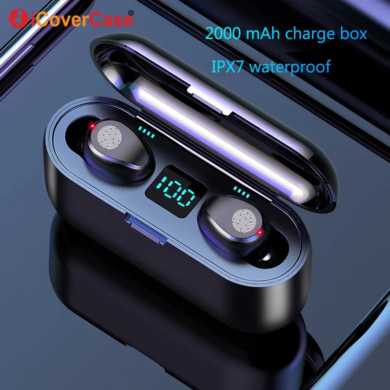 For Samsung Galaxy A50 A60 A70 M20 S20 Ultra S9 Plus S10 Music Wireless Headphones With Mic Earbuds Display Bluetooth Earphones
