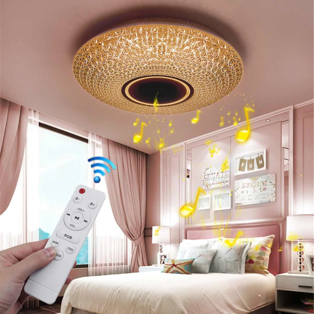 40cm Decke Licht Moderne Decken Lampe Oberfläche Montieren Flush-Panel Fernbedienung Licht für Restaurant Foyer Schlafzimmer