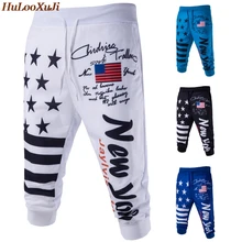 HuLooXuJi мужские летние короткие брюки хип-хоп цифровые печатные джоггеры укороченные брюки мужские укороченные брюки американские размеры: XS-L