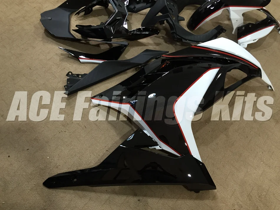 ABS обтекатель комплект для Kawasaki Ninja300 EX300 300R 2013 13 14 15 16 17 Обтекатели набор(литье под давлением) черный белый