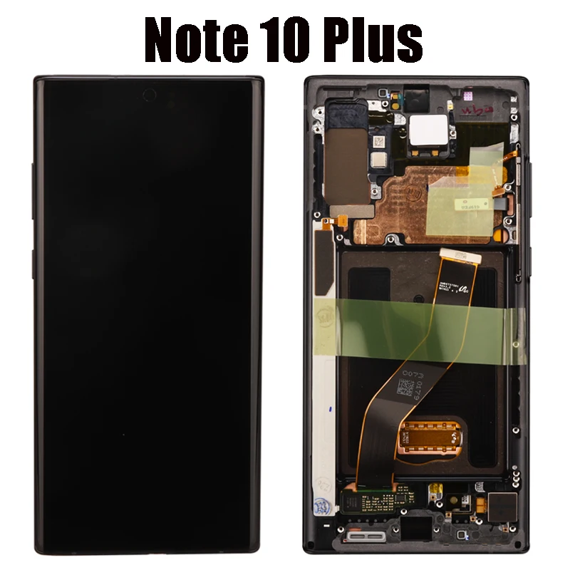 ЖК-дисплей для SAMSUNG Galaxy Note 10 N970F N9700 с рамкой, сенсорный экран для Note 10 Plus Note 10+ ЖК-дисплей N975 N9750/DS