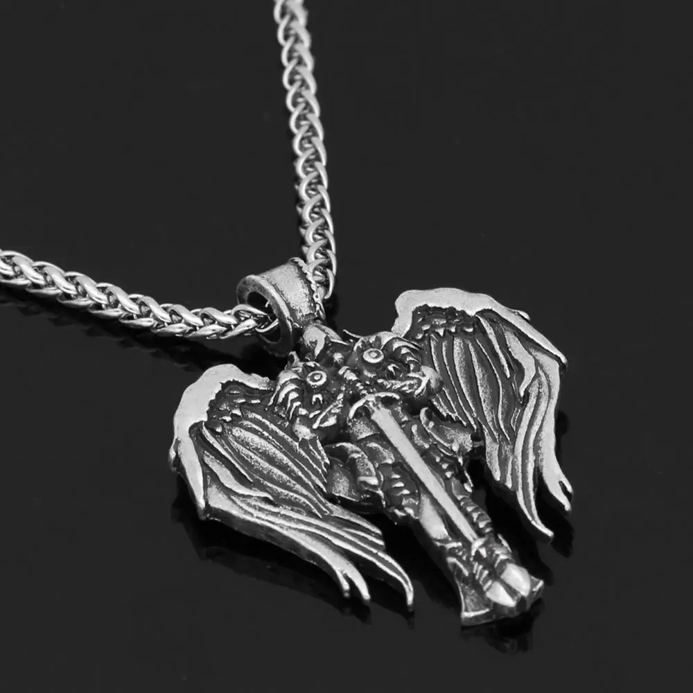 Diablo Archangel Защитная подвеска Ирландский Крест крылья ангела ожерелье Wicca Pagan Talisman