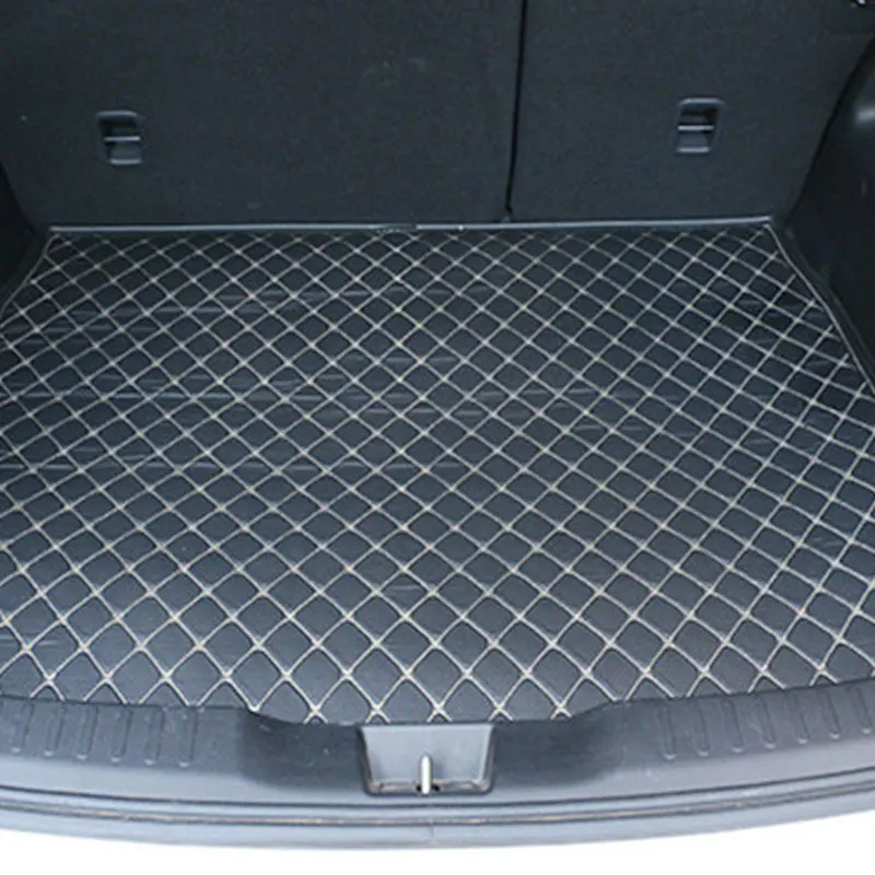 Пользовательские автомобильные коврики Renault Fluence Kadjar Captur Scenic 3 Laguna 3 Logan Sandero Duster Megane автомобильные аксессуары коврик для багажника - Название цвета: trunk black white