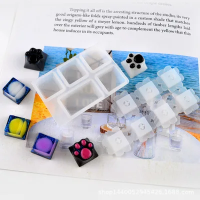 

Practical Oem Mechanical Keyboard Silicone Mold Diy Handmade Crystal Cat Claw Cute And Diverse Epoxy Keycap Mould
