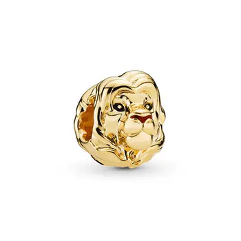 

New Fashion Gold Color The Lion King Simba Beads Fit Original Pandora Charms Bracelets for Women Gift DIY Bijoux Jewelry