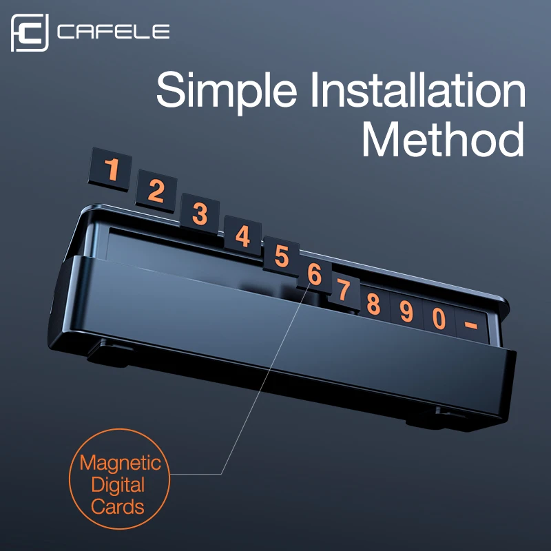 CAFELE Car Temporary Parking Card Holder Magnetic Hide Phone Number Card Plate Parking Card Automotive Interior Accessories CAFELE Car Temporary Parking Card Holder Magnetic Hide Phone Number Card Plate Parking Card Automotive Interior Accessories