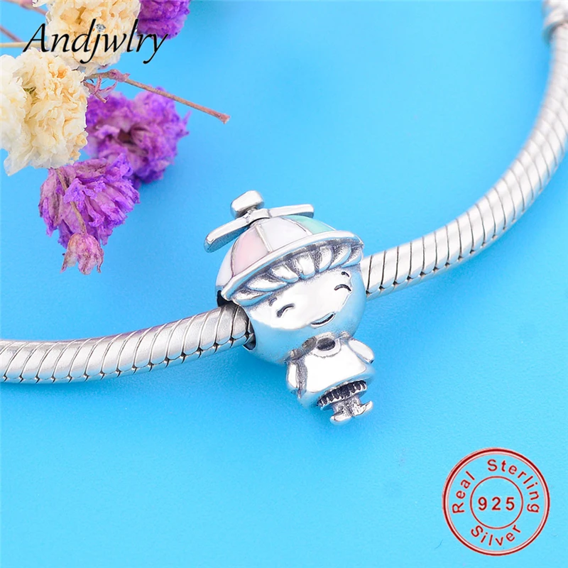 925 пробы Серебряные кулоны а ля Pandora Браслеты оригинальные бусы для мальчиков