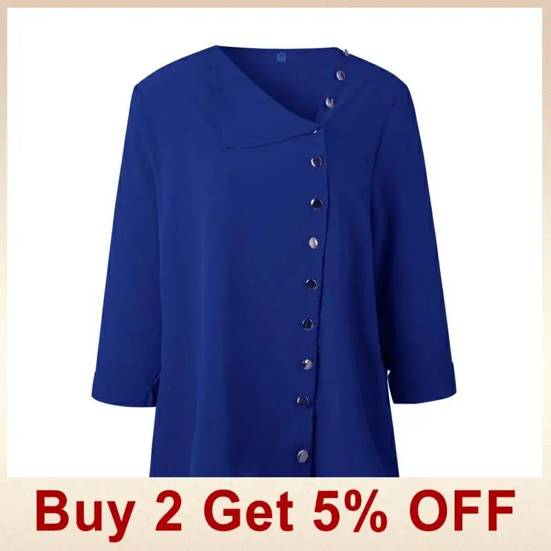 Chiffon Blouse 2019 Fashion Long Sleeve Women Blouses and Tops Skew Collar Solid Office Shirt Casual Tops Blusas Chemise Femme