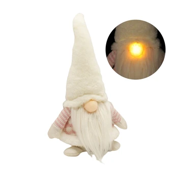 

Christmas Swedish Gnome with LED Lighting Nose Plush Doll Kids Gift Home Decor