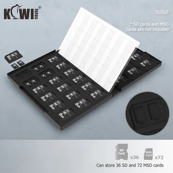 

Kiwi 108 Slots Memory Card Case Holder Storage Organizer for 36 SD and 72 MSD Cards Waterproof for DSLR Mirrorless Camera