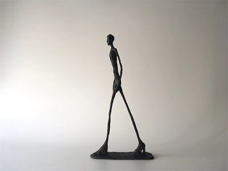 [HHT] ручная работа, латунная статуя персонажа, ходячий человек, одинокий ходунок, скульптура Giacometti, украшение для дома, офисный Декор