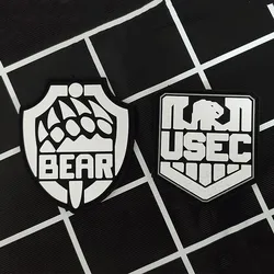 Parches de PVC 3D del capítulo del equipo BEAR utec, Escape ruso alrededor de Tarkov, Campamento circundante, emblema táctico, apliques de insignias para ropa