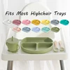 1 Pcs New Design Newborn Accessories Feeding Soft Silicone Children's Tableware Fashionable Dust Cover Dishes Plates Baby Stuff 5