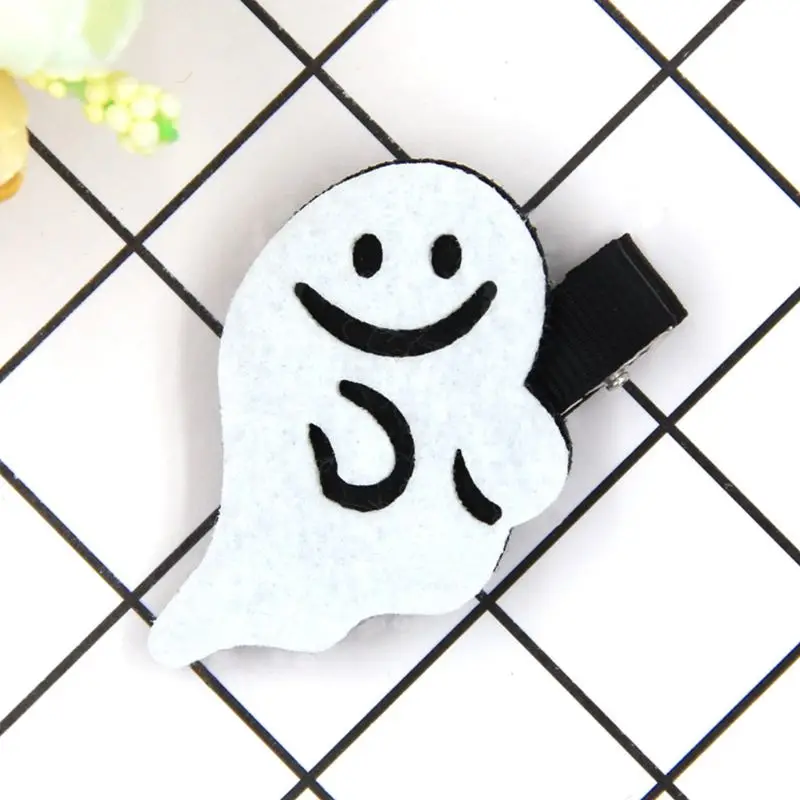 1 Set/6Pcs Boutique Cute Felt Ghost Hairpin Kawaii Halloween Party Hair Clip Headwear
