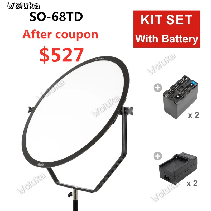 Falcon Eyes 68W LED Panel Dimmable High CRI95 3000-5600K Light Video Film Studio Photography Continuous SO-68TD CD50 T03 | Электроника