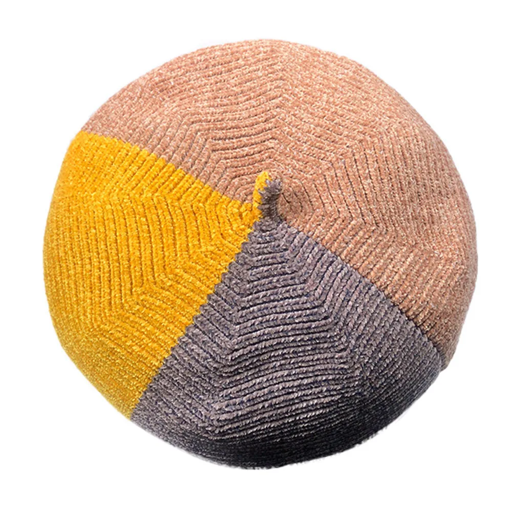 Womail шапка, сезон осень-зима Для женщин теплые модные Colorblock(цветовой блок), из шерсти высокого качества удобные boinas para mujer Повседневное стильный берет