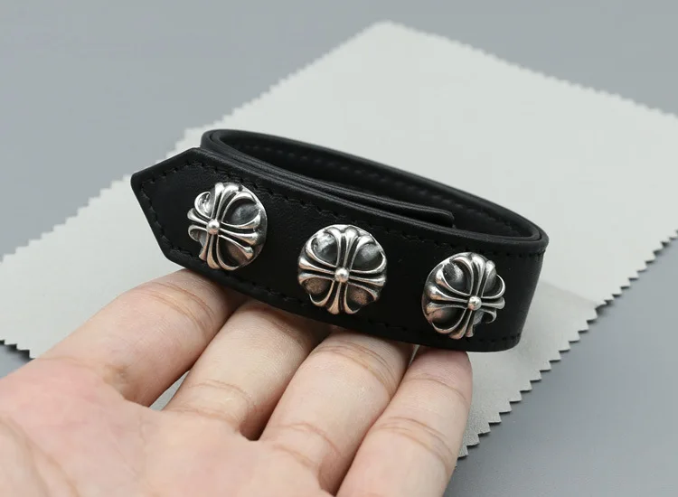

S925 Men's bracelet in Sterling Silver Personality trend Crusaders domineering Punk style retro classic Send a gift to love
