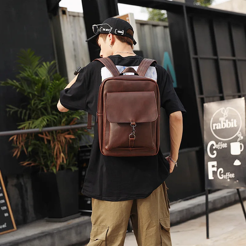 

Retro College BackpackStudents'Double Shoulder Backpack Couples Packs.