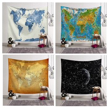 

Beach Throw Camping Traveling Yoga Rug Paisley Wall Hanging hippie boho decor tapestry Gobelin Camping World map print Tapestry