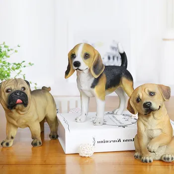 

LABRADOR BULLDOG BEAGLE STATUE SIMULATION DOGS ANIMAL RESIN CRAFTWORK TV CABINET SOFT LIVING ROOM DECORATION BIRTHDAY GIFT L2742