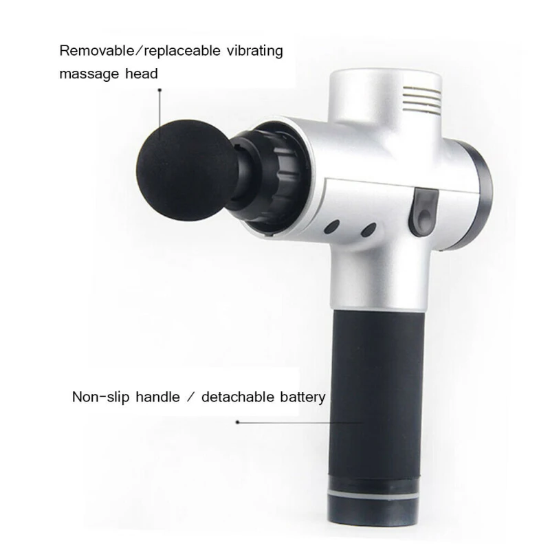 Высокочастотный массажный пистолет для расслабления мышц Расслабление тела сенсорный экран 20 файлов терапевтический массажер с 4 массажными головками фитнес