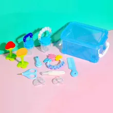 Детский набор для ухода за здоровьем, детский силиконовый Прорезыватель для зубов, соска для младенцев, силиконовая ложка, книпсеры для младенца, расческа для носа, аспиратор с коробкой