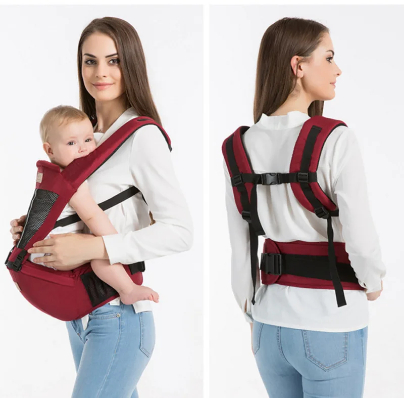 Hot Newborn Infant Baby Carrier Solid Breathable Ergonomic Adjustable Wrap Sling chest kangaroo Backpack 0-4 Years