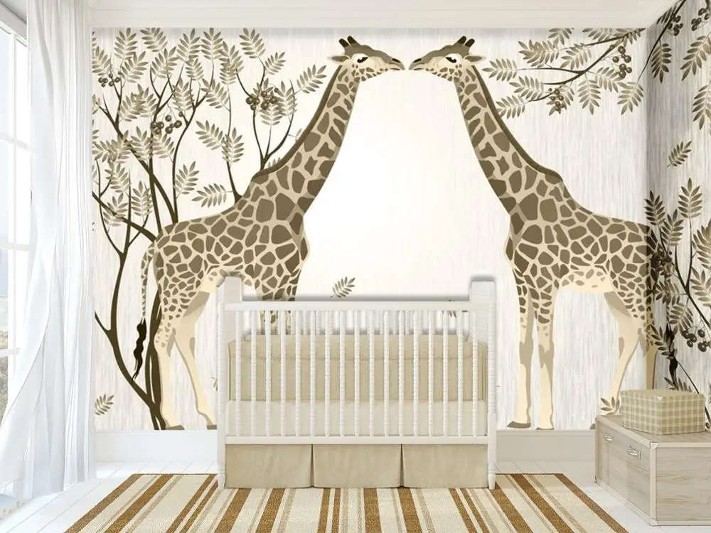 

[Self-Adhesive] 3D Giraffe 2099 Wall Paper mural Wall Print Decal Wall Murals