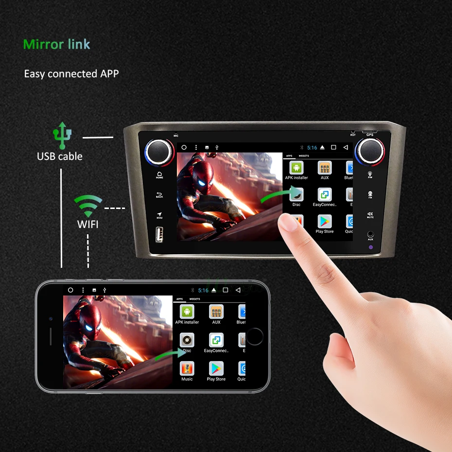 Excellent DSP IPS 4G 64G 8CORE Android 9.0 Car navigation For Toyota Avensis T25 2002-2008 GPS stereo audio radio no dvd player 26