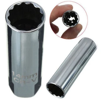 

Spark Plug Socket 3/8'' Drive Silver Removal tool Mini 14mm Practical Popular Accessories Fashion Durable Useful