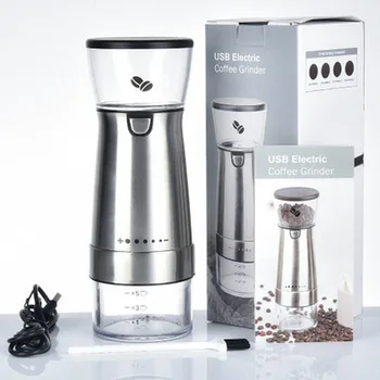 

Electric Coffee Grinder USB Charging Coffee Bean Grinder Mill Professional Adjustable Home Office Use Mill Machine Kitchen Tools
