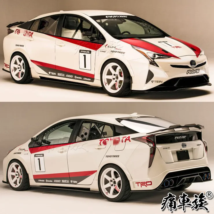 Автомобильные наклейки для Toyota New Prius Цветочные стикеры декоративные для тела Prius автомобильные наклейки - Название цвета: A