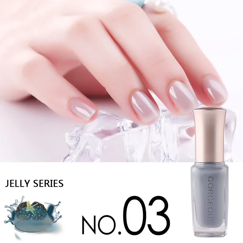 New Nail Polish Candy Nude Color Quick-drying Translucent Jelly Nail Polish 10ML Environmental Protection Lasting Unpeelable Hot