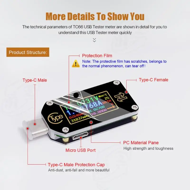 Тип-c PD триггер USB-C Вольтметр Амперметр Напряжение измеритель тока мультиметр PD зарядное устройство батарея USB тестер и инструменты USB Тестер